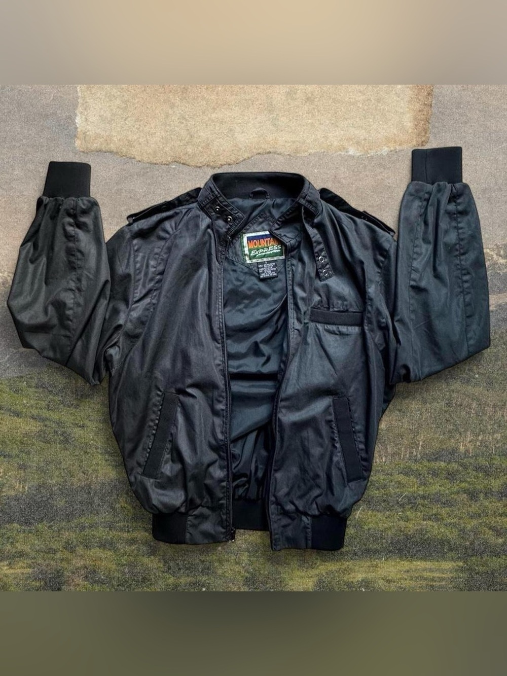 Vintage Mountain Express cafe racer jacket size S